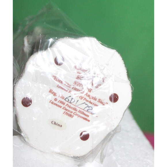 Enesco Cherished Teddies Figurine Stormi Hark The Herald Angels Sing 1996 In Box - Picture 12 of 14